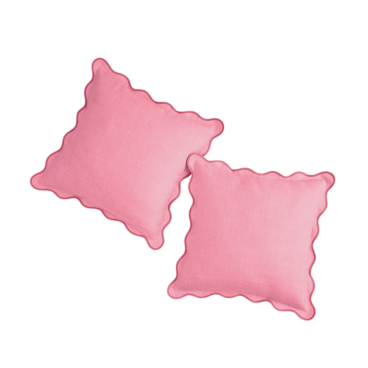 Pink Scalloped Edge Pillow - 18" X 18"