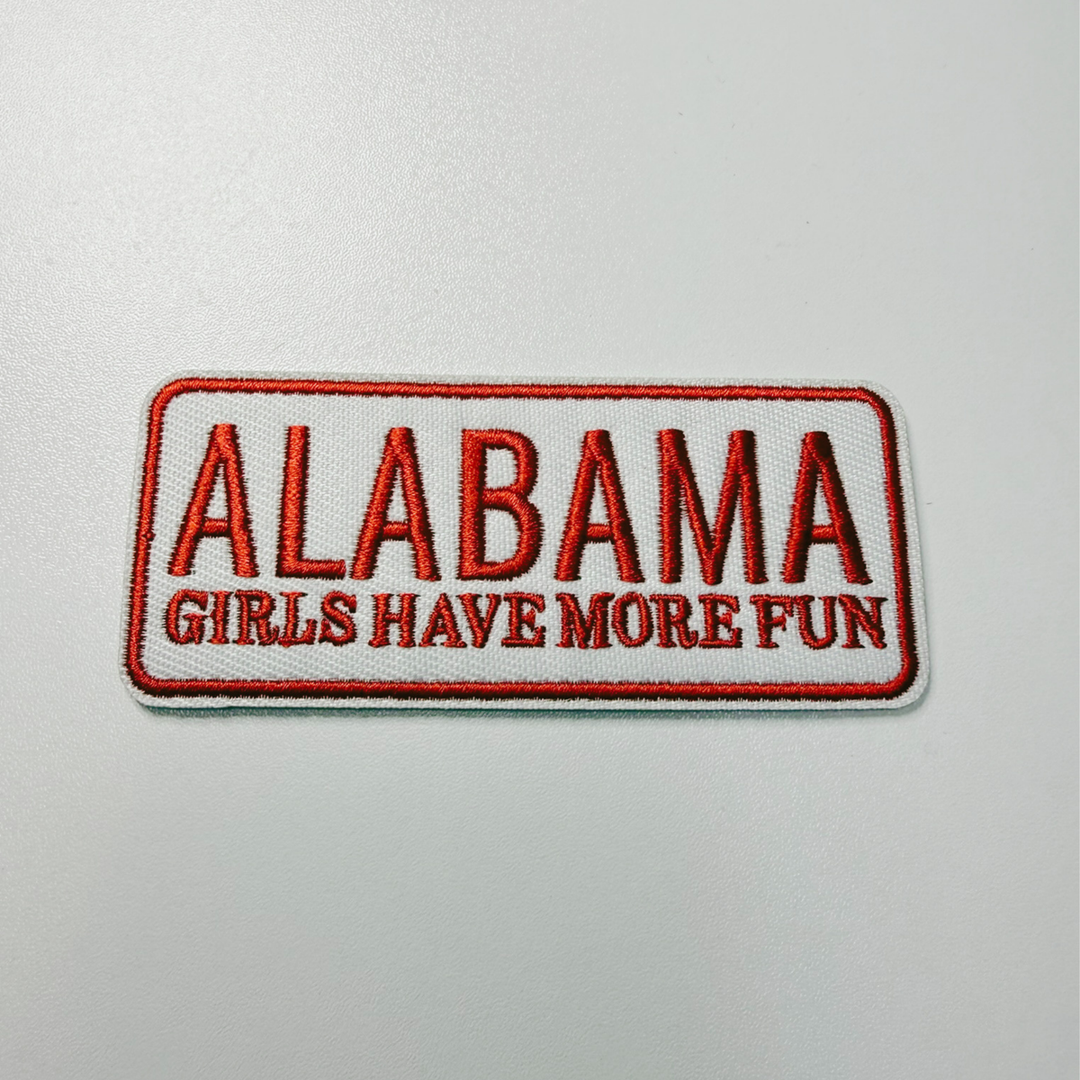 3.5" ALABAMA Girls Have More Fun - Embroidered Hat Patch