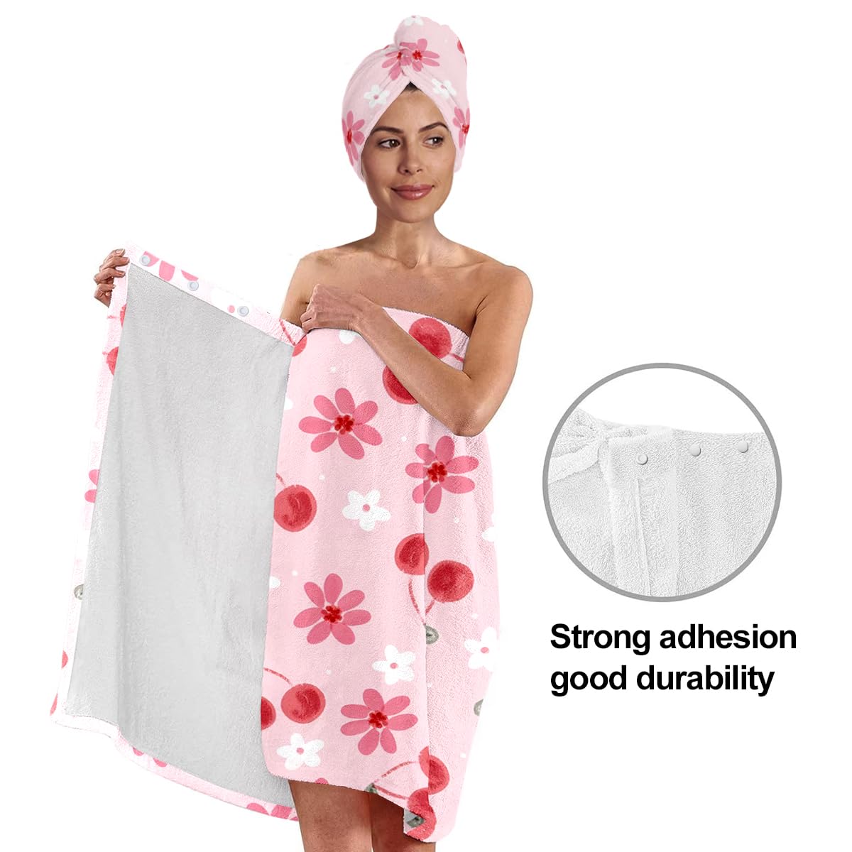 Bath Wrap and Hair Drying Towel Set – Microfiber Quick Dry