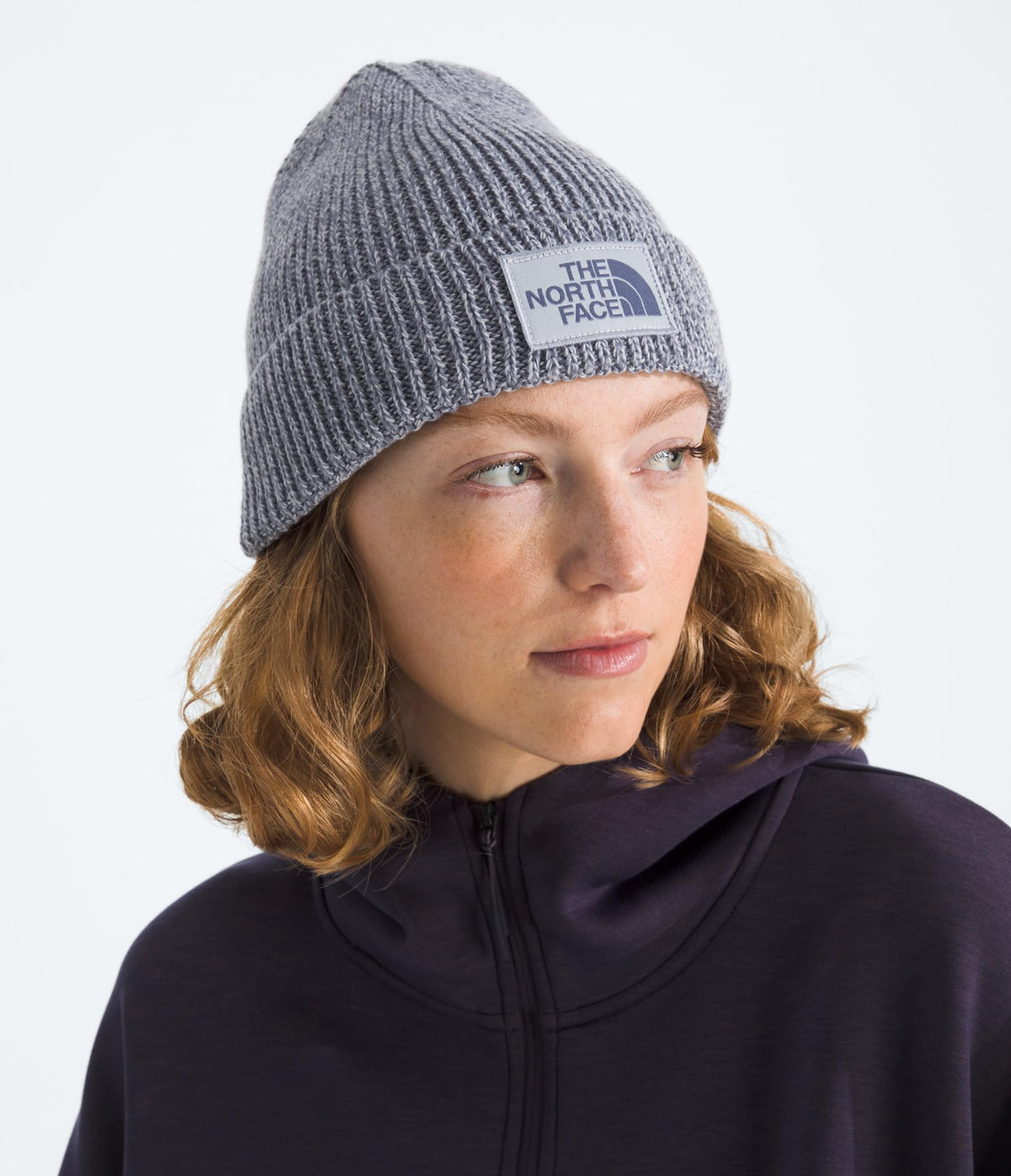 THE NORTH FACE TNF Logo Box Cuffed Beanie | Classic Fit, Rib Knit Winter Hat for Men & Women