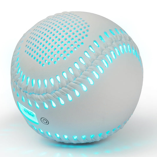 Glow Baseball Bluetooth Speaker,Portable Sports Gift for Fans, Waterproof Outdoor Speaker with Party Lights.