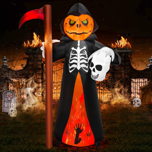 10FT Halloween Inflatable Frankenstein Archway, Halloween Monster Mouth Archway Built-In 6 Leds for Halloween Inflatables Outdoor Decoration Blow Up Frankenstein Arch for Party Haunted House