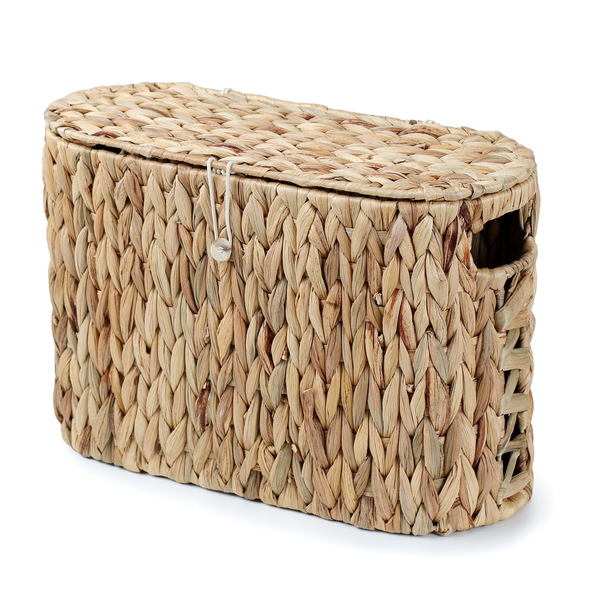 Yangqihome Toilet Paper Storage, Water Hyacinth Toilet Paper Storage with Lid