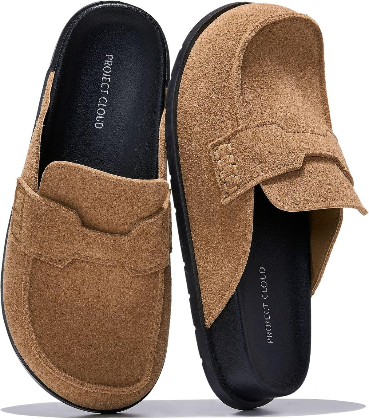 Project Cloud 100% Genuine Leather Slip-On Womens Clogs Mules for Women