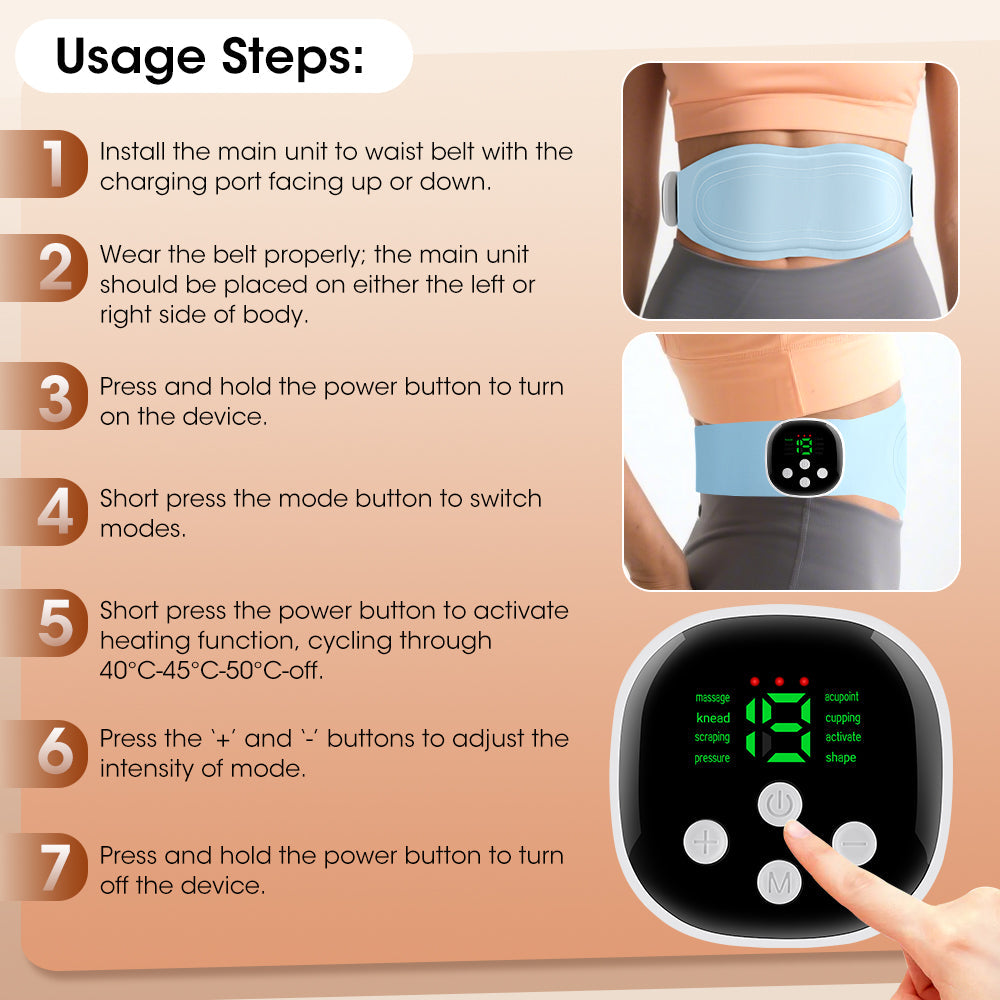 Ems Pulse Belt for Waist and ABS Training