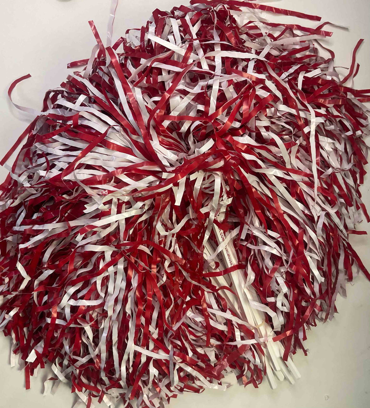 10 Count Saturday Smack Crimson/White Pom-Poms Gameday Shakers for Alabama Fans Plastic