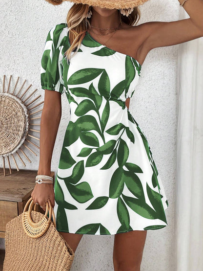Women’s Puff Sleeve Summer Dress – Vacation & Beach Outfit