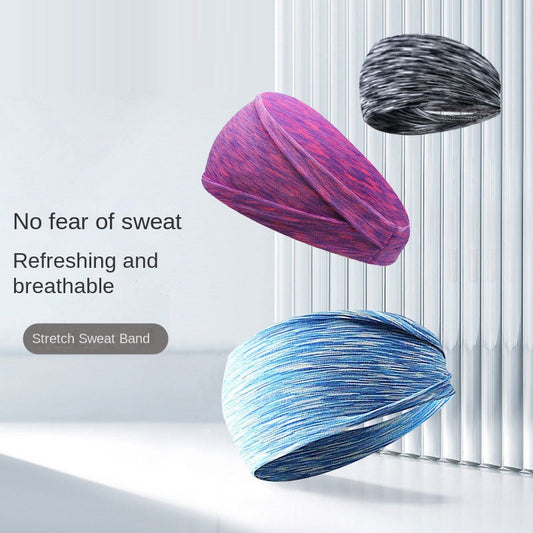 Widening Exercise Headband for Sweat Absorption