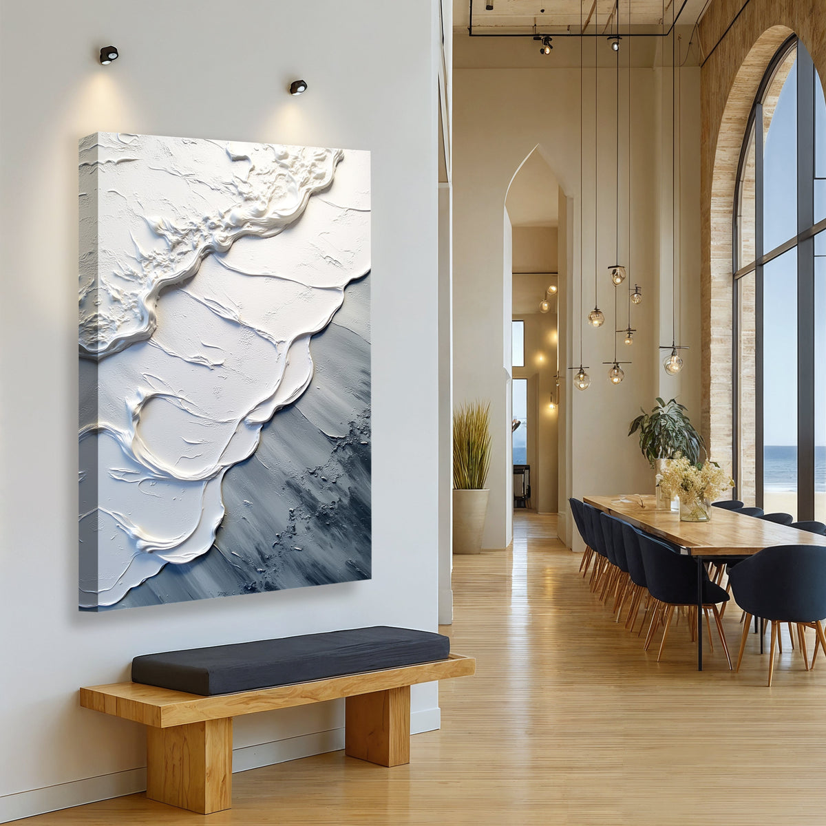 Abstract Minimalist Wave Wall Art Ii