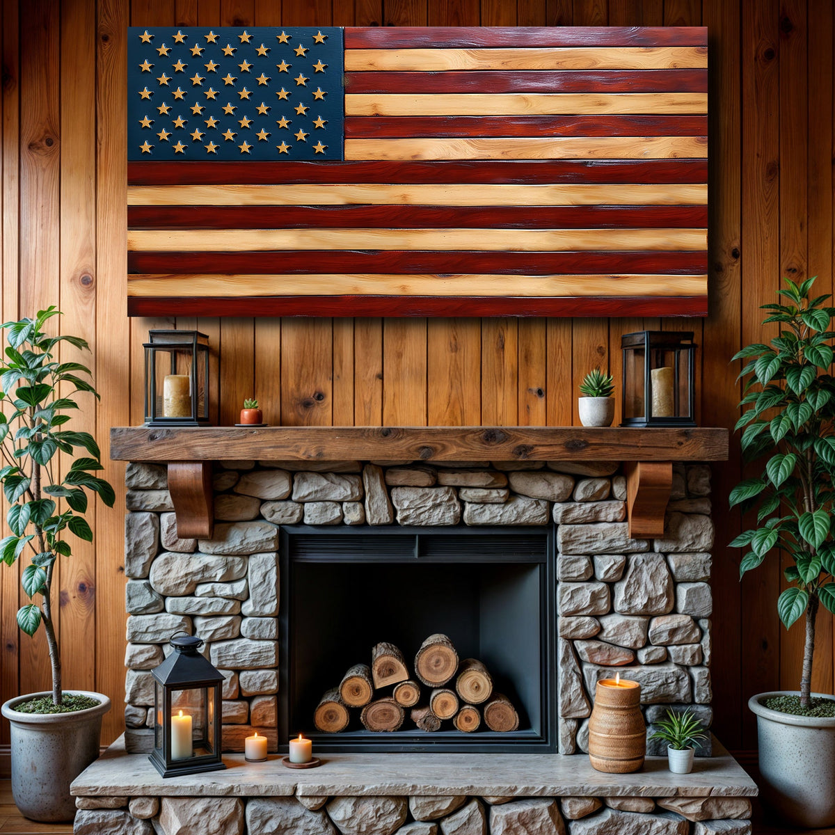 Old Glory American Flag Wall Art Ii