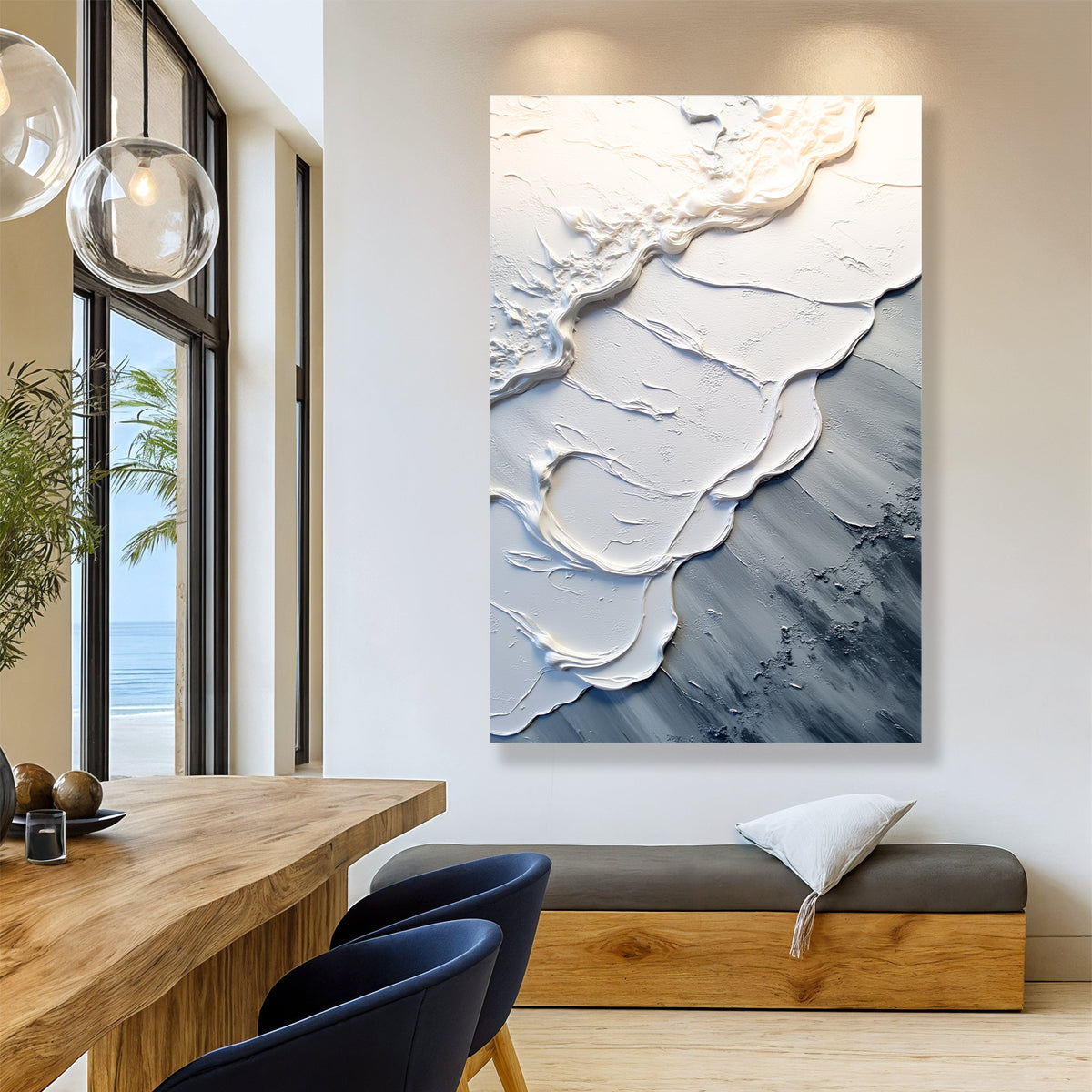Abstract Minimalist Wave Wall Art Ii