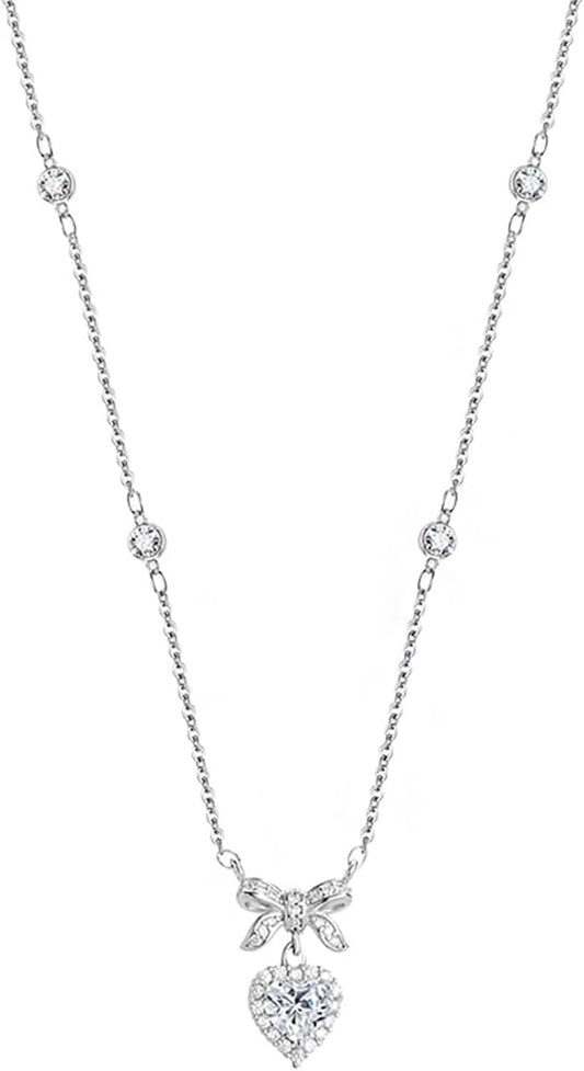 14K Gold Heart-Shaped Necklace for Women, 0.8ct D-color Round Cut Diamond Pendant, Elegant Jewelry for Any Occasion, Ideal Gift for Your Beloved Wife