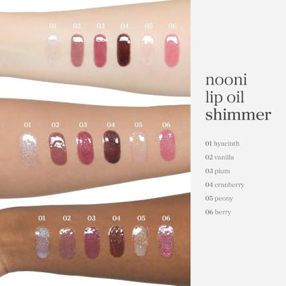 NOONI Korean Lip Oil - Applepeony - pH Color-Changing Plumping Lip Gloss