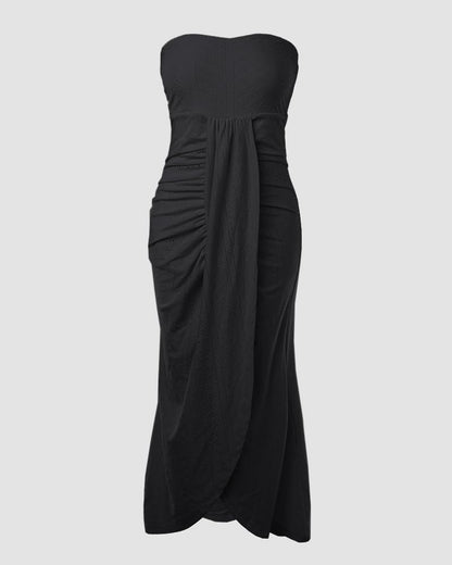 CHICME Women's Strapless Bodycon Maxi Dress