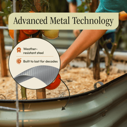 Gro-Rite "No Tools Needed" Premium Metal Raised Garden Bed Kit