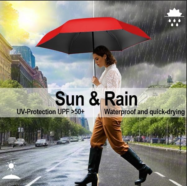 Mini Travel Umbrella, Upf 50+ Compact Fits in Purse