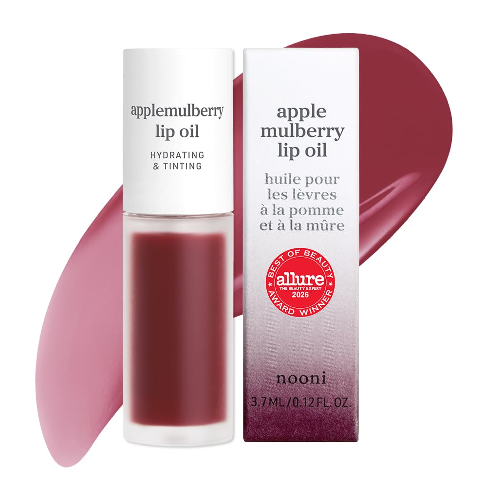 NOONI Korean Lip Oil - Applepeony - pH Color-Changing Plumping Lip Gloss