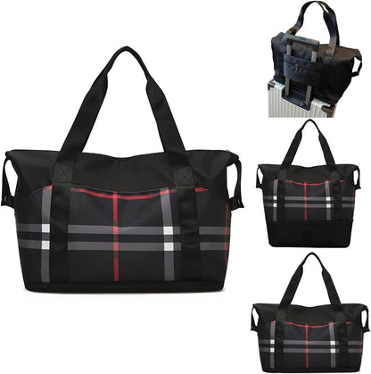 Women Travel Duffel, Large Expandable Weekender Carry-on Tote