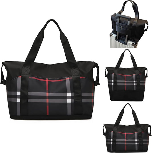 Women Travel Duffel, Large Expandable Weekender Carry-on Tote