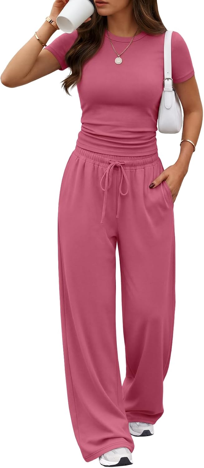 Trendy Queen Women's 2 Piece Matching Summer Lounge Set with Pockets