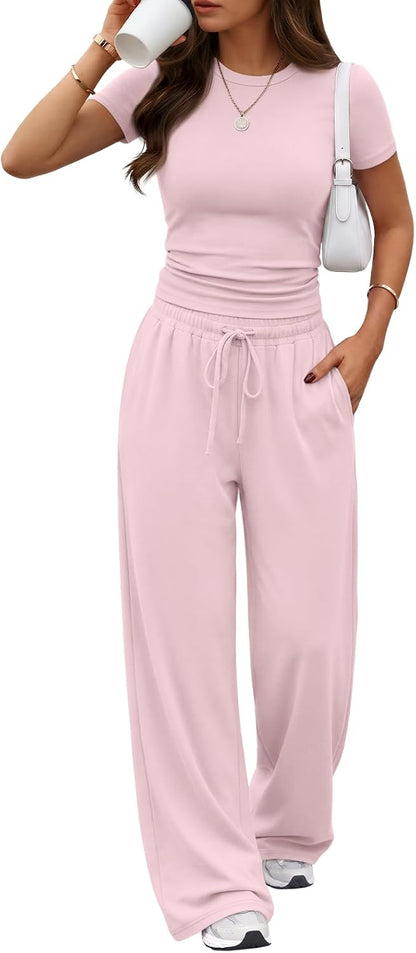 Trendy Queen Women's 2 Piece Matching Summer Lounge Set with Pockets
