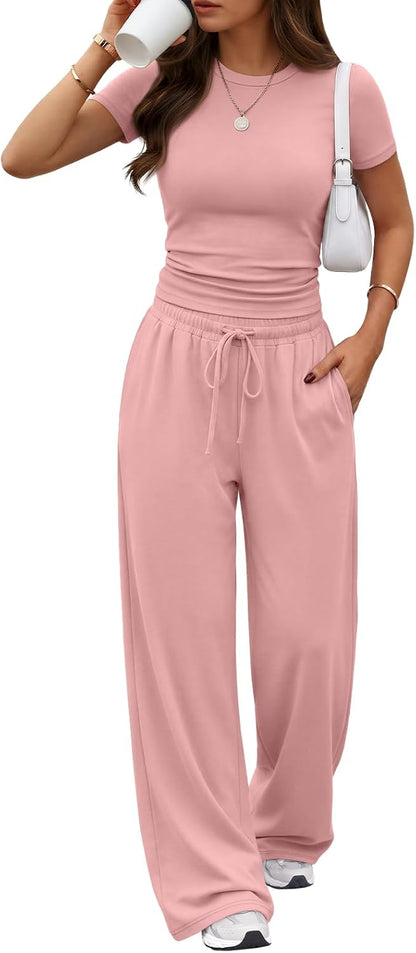 Trendy Queen Women's 2 Piece Matching Summer Lounge Set with Pockets