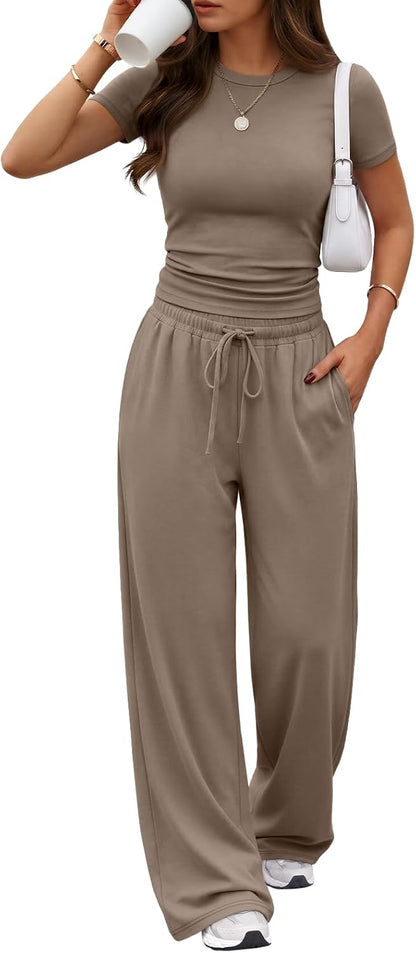 Trendy Queen Women's 2 Piece Matching Summer Lounge Set with Pockets