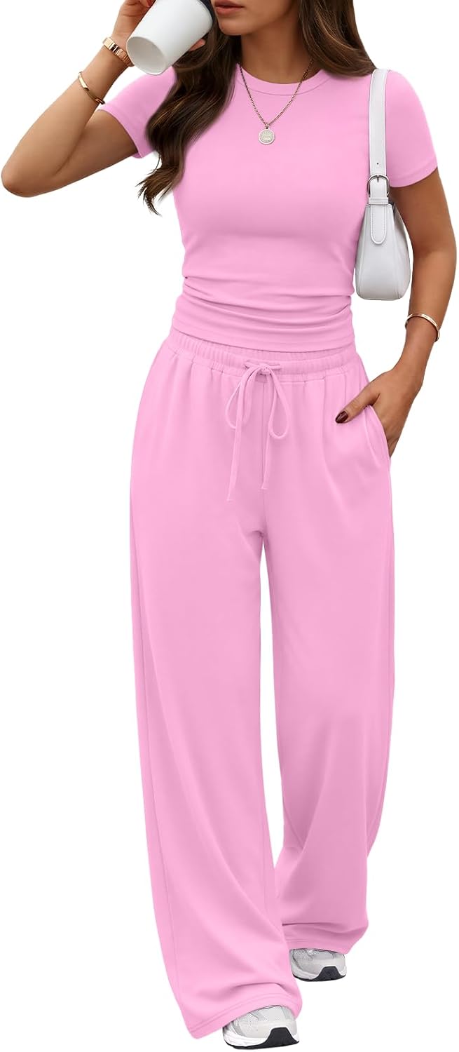 Trendy Queen Women's 2 Piece Matching Summer Lounge Set with Pockets