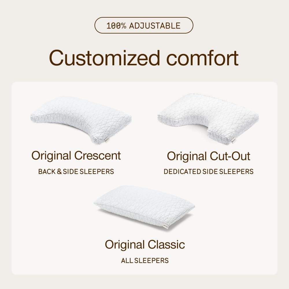 Coop Home Goods Original Adjustable Pillow, Queen Size Bed Pillows