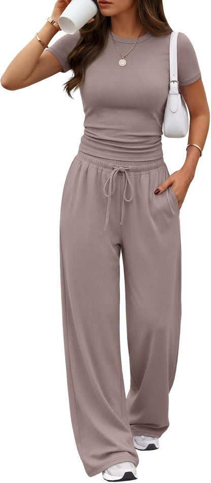 Trendy Queen Women's 2 Piece Matching Summer Lounge Set with Pockets