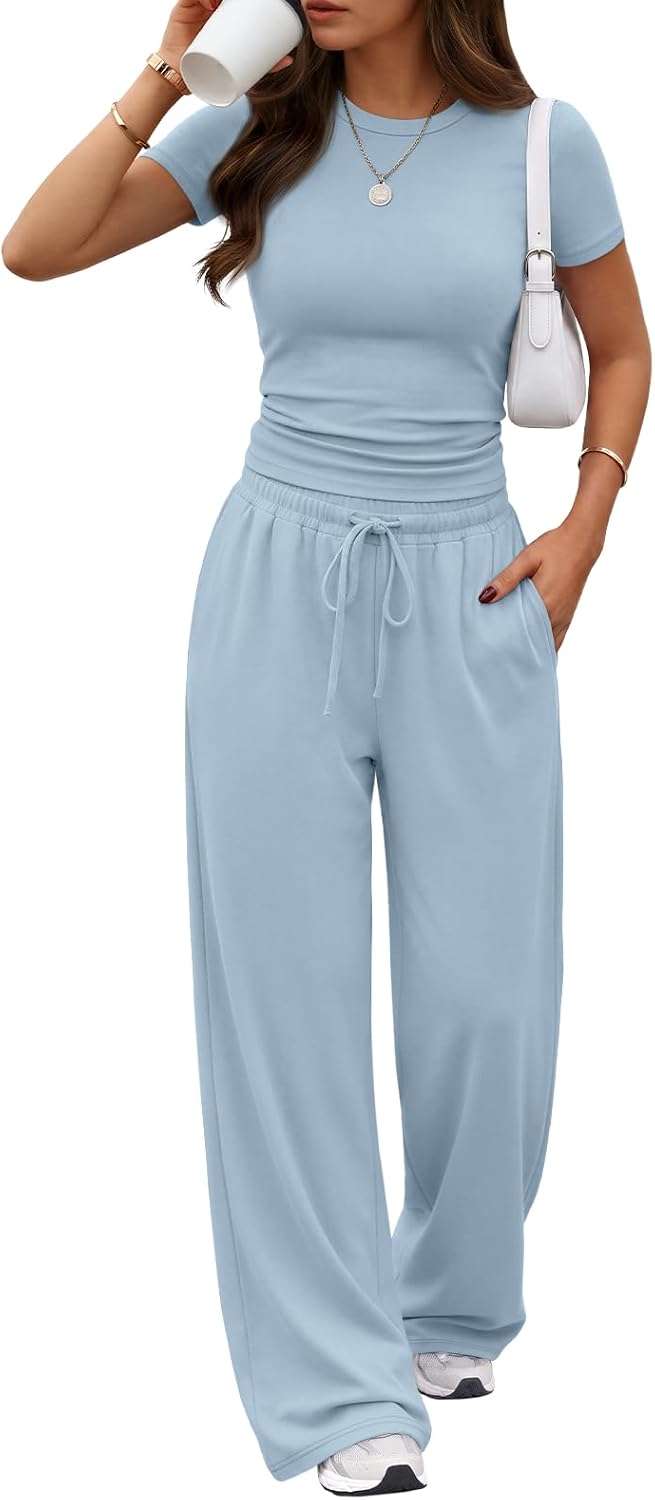Trendy Queen Women's 2 Piece Matching Summer Lounge Set with Pockets