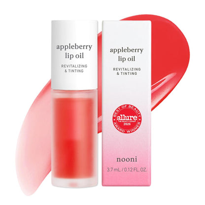 NOONI Korean Lip Oil - Applepeony - pH Color-Changing Plumping Lip Gloss