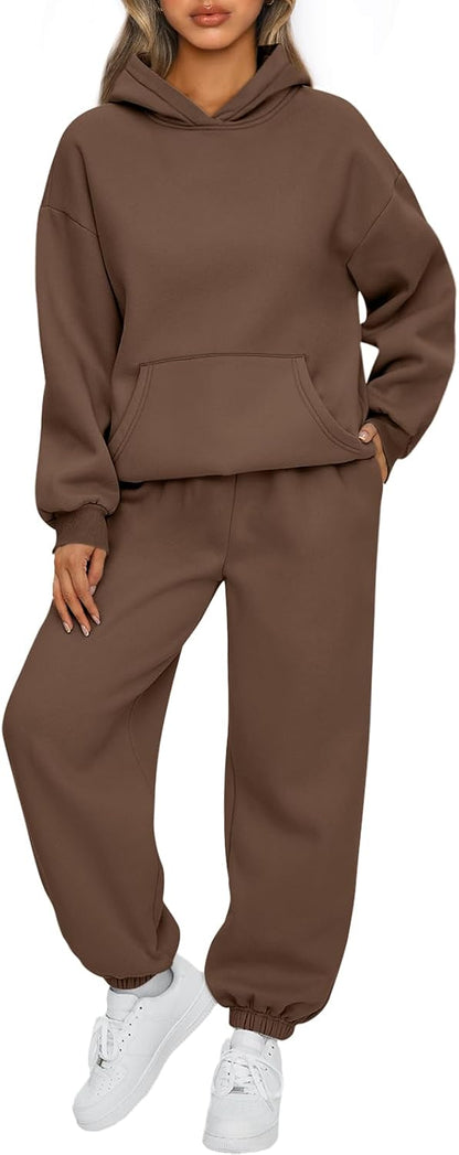 AUTOMET Womens 2 Piece Lounge Sweat Sets Fall Fashion Matching Sweatsuits