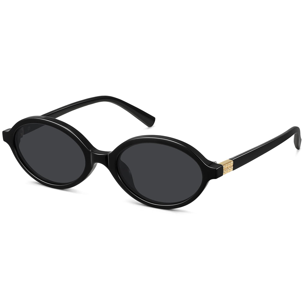 WOWSUN Retro Oval Sunglasses for Women,Slim 90s Vintage Fashion Shades