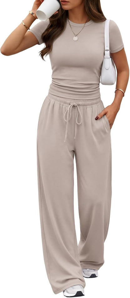 Trendy Queen Women's 2 Piece Matching Summer Lounge Set with Pockets