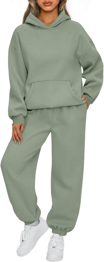 AUTOMET Womens 2 Piece Lounge Sweat Sets Fall Fashion Matching Sweatsuits