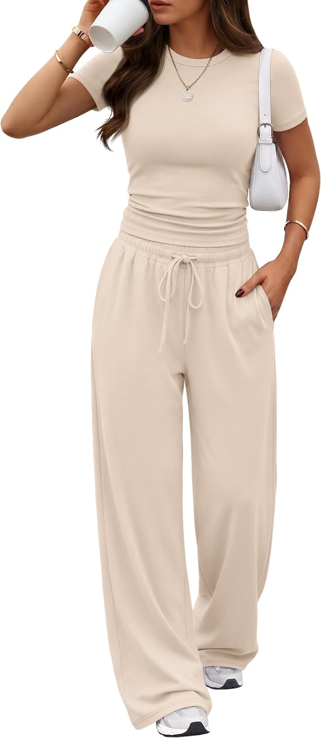 Trendy Queen Women's 2 Piece Matching Summer Lounge Set with Pockets