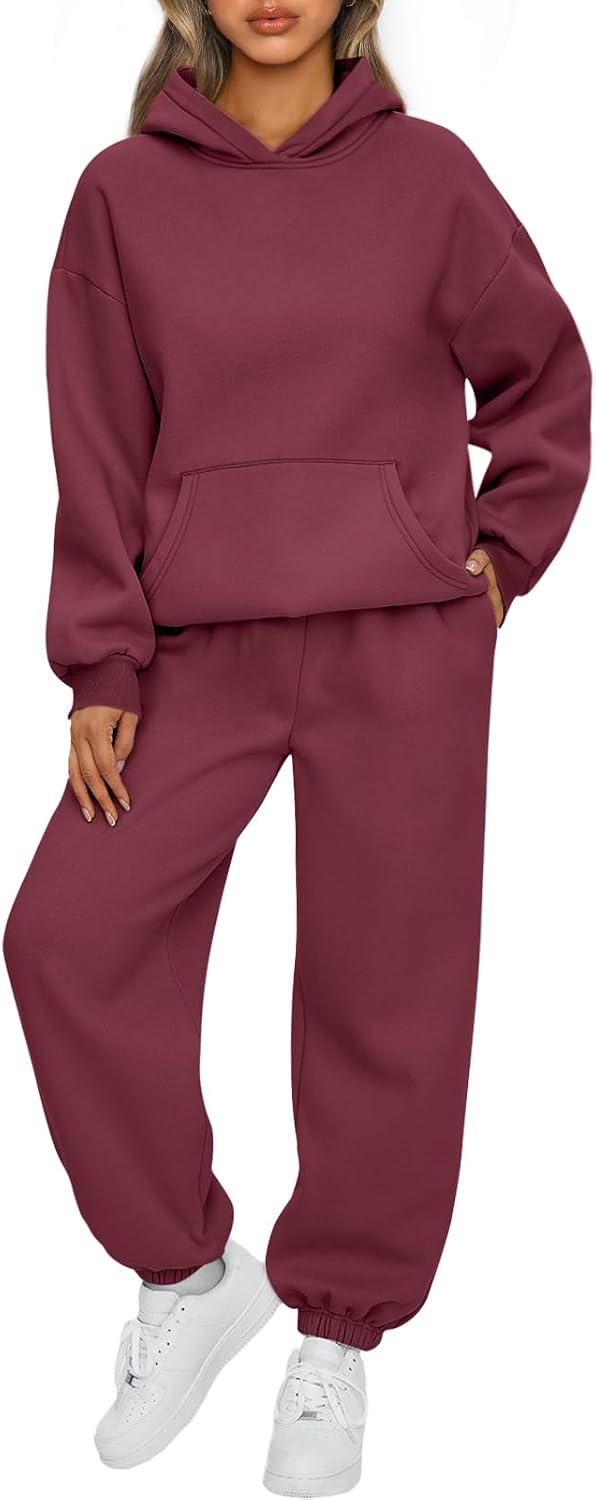 AUTOMET Womens 2 Piece Lounge Sweat Sets Fall Fashion Matching Sweatsuits