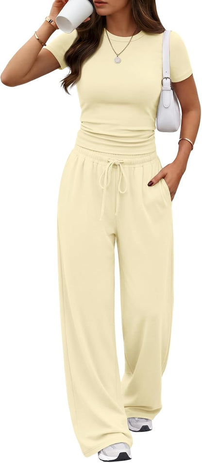 Trendy Queen Women's 2 Piece Matching Summer Lounge Set with Pockets