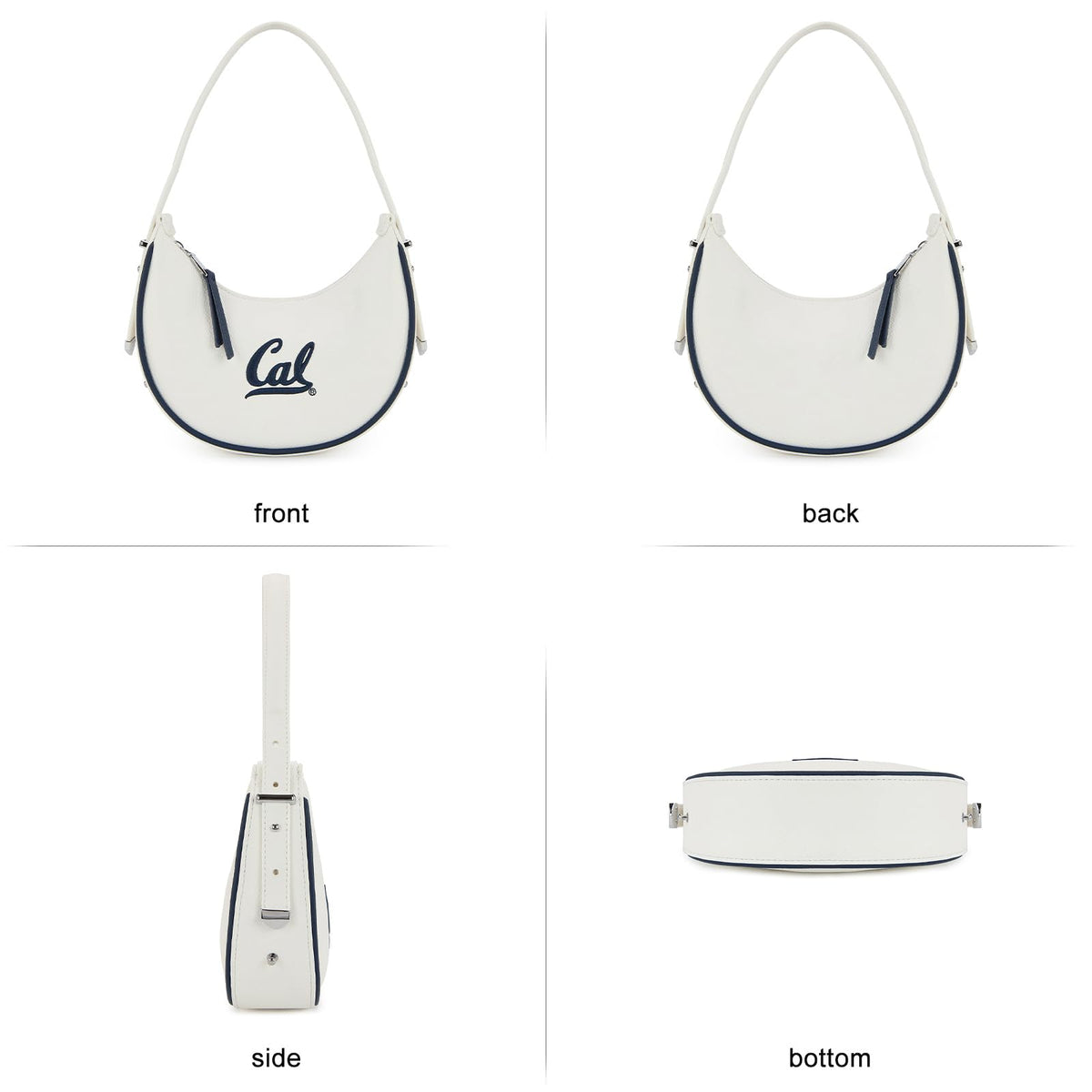 NCAA Crescent Shoulder Bag for Women, Half Moon Clutch Purses for Birthday/Graduation Gifts