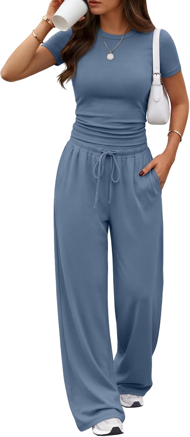 Trendy Queen Women's 2 Piece Matching Summer Lounge Set with Pockets