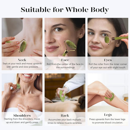 Baimei Icyme Gua Sha & Jade Roller Facial Tools