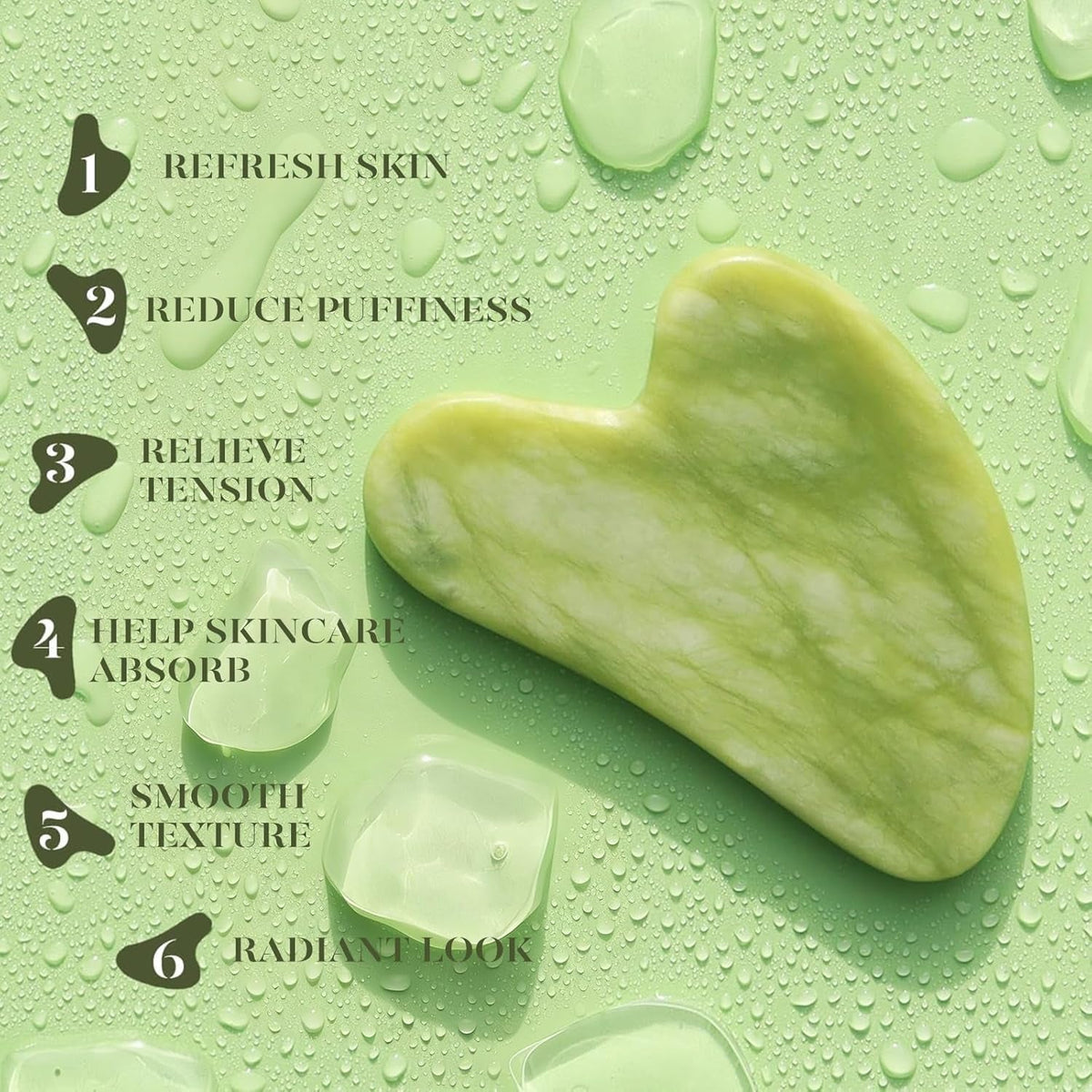 Baimei Icyme Gua Sha & Jade Roller Facial Tools