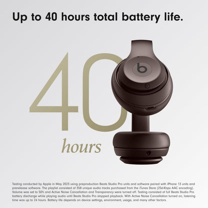 Beats Studio Pro Premium Wireless Over-Ear Headphones- Up to 40-Hour Battery Life, Active Noise Cancelling, Great for Travel & Commuting, USB-C Lossless Audio, Apple & Android Compatible -Black