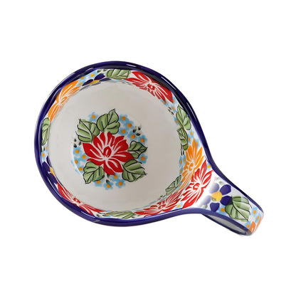 Alma Handpainted Microwavable Soup Bowl with Loop Handle 18.6Oz, Cereal Bowl with Handle