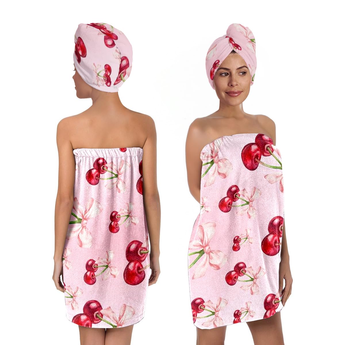 Bath Wrap and Hair Drying Towel Set – Microfiber Quick Dry