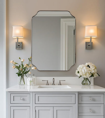 Andy Star Unique Rectangle Wall Mirror, 24"X32"
