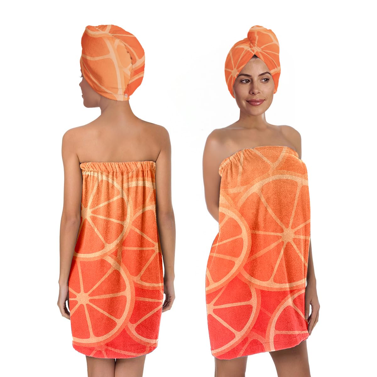 Bath Wrap and Hair Drying Towel Set – Microfiber Quick Dry