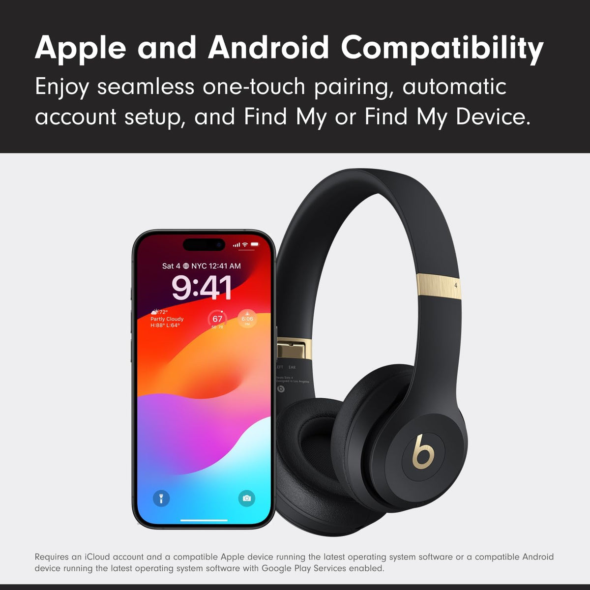 Beats Solo 4 - Wireless On-Ear Bluetooth Headphones, Up to 50-Hour Battery Life, Ultra-Lightweight Comfort