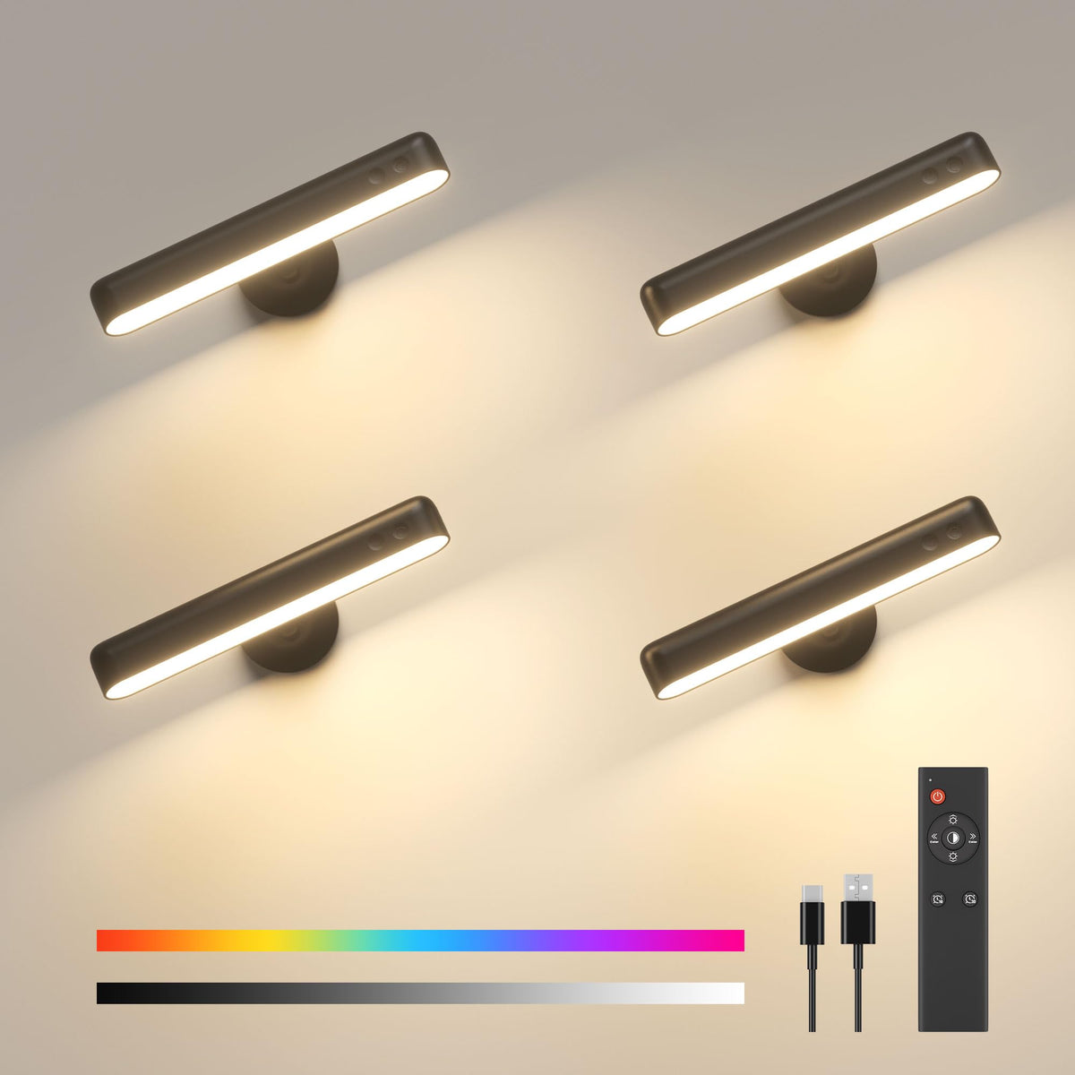 Popoiron Wall Sconce with 7500mAh Rechargeable Battery LED Wall Light